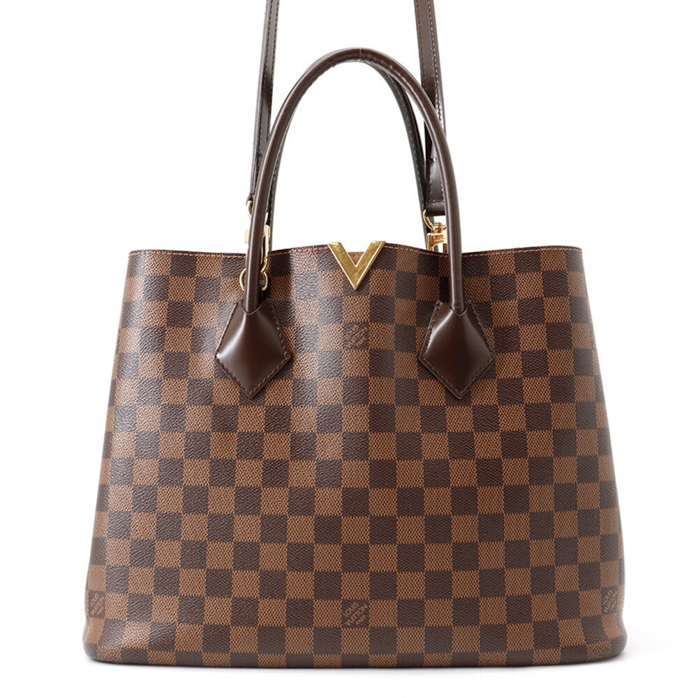 Louis Vuitton Damier Ebene Kensington Tote Bag N41435 LOUIS VUITTON Handbag S...